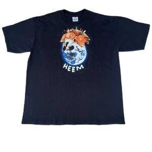 Heem Skull Earth Black Graphic Skeleton T-shirt